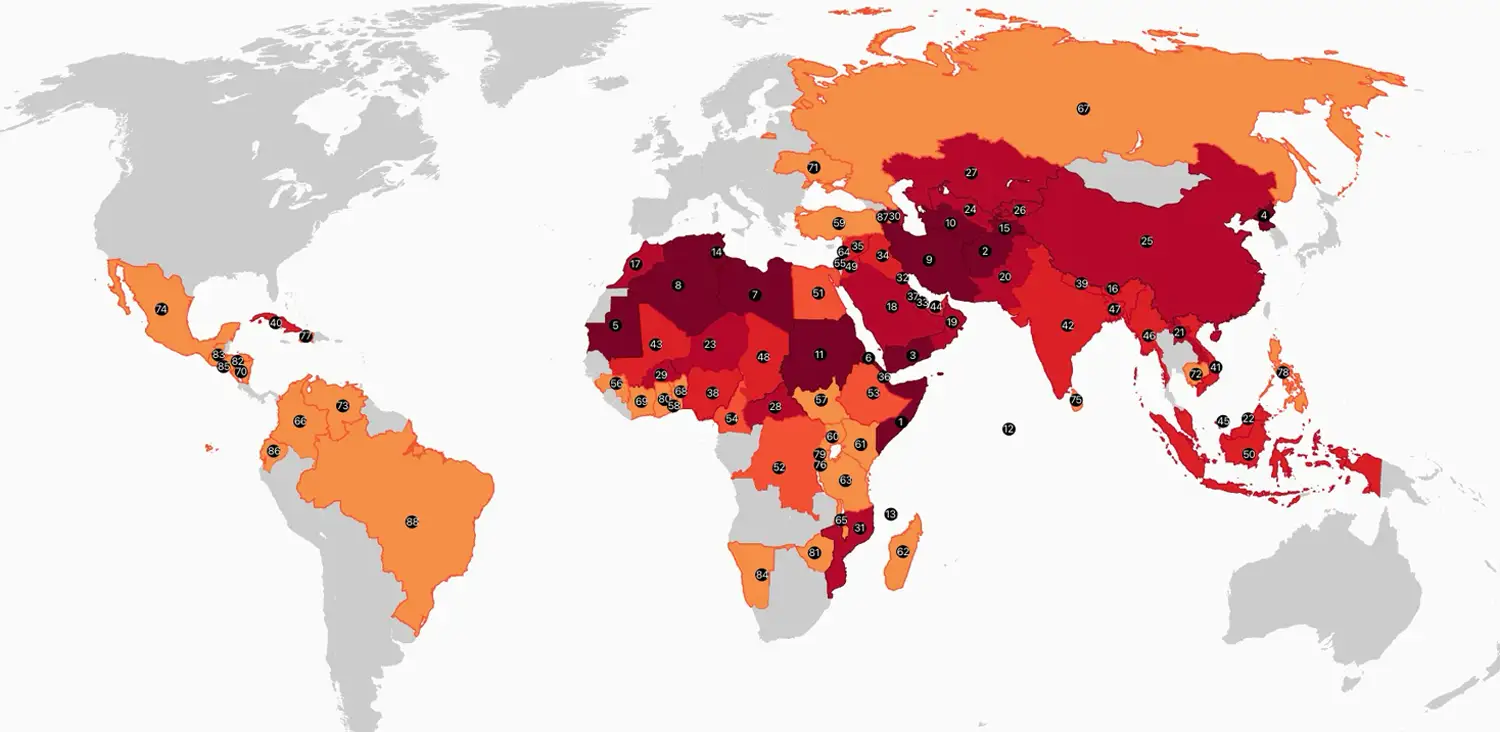 Bible Access List Map